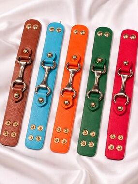 🎂Leather Horsebit Bracelet (1)